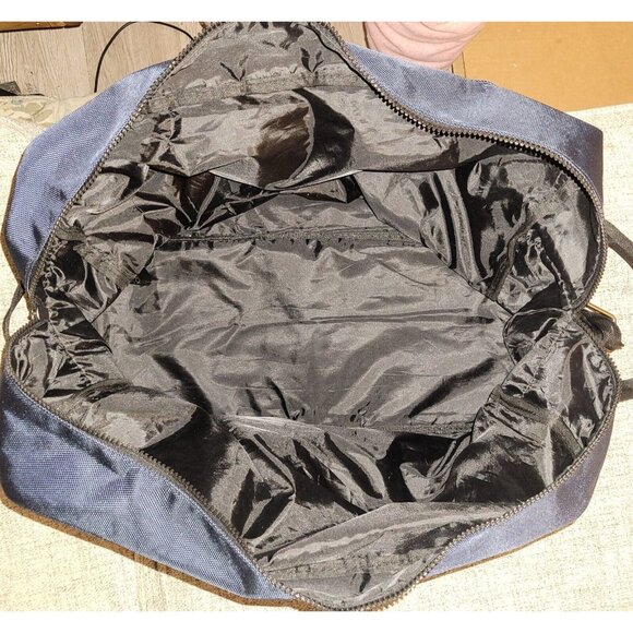 Jimmy Choo Soft Canvas Navy Parfums Large Weekend Travel Carry-on Bag - Picture 9 of 11